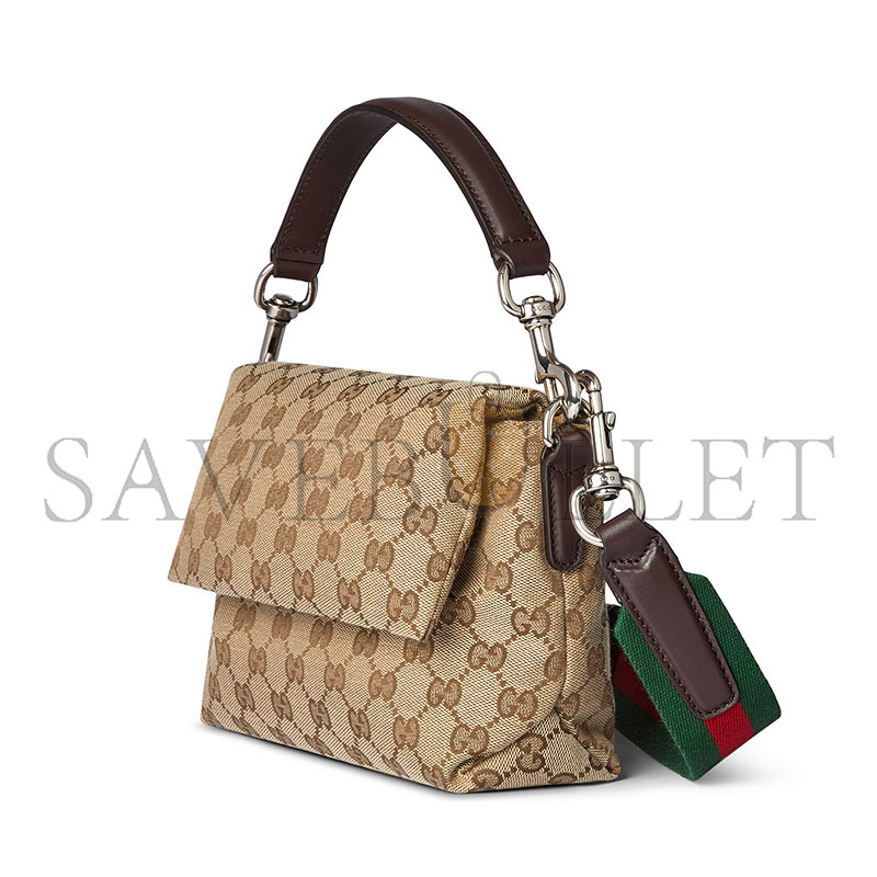 GUCCI GG CANVAS SMALL CROSSBODY BAG 821617 (19*15*7cm) GUCCI GG CANVAS SMALL CROSSBODY BAG 821617 (19*15*7cm)
